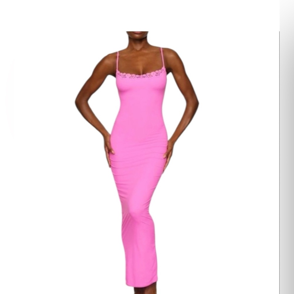 Skims fits everybody lace long slip dress